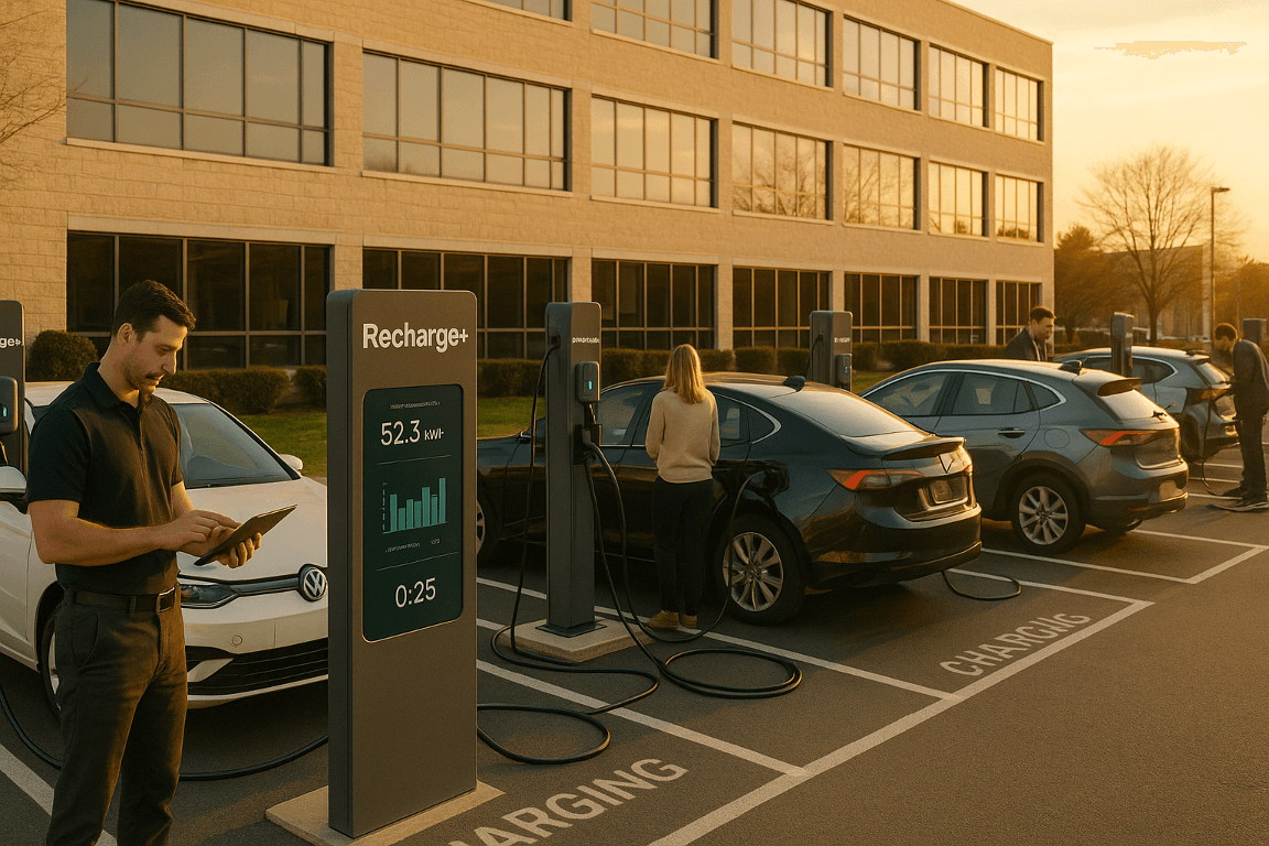 Prix installation borne de recharge entreprise — Recharge+