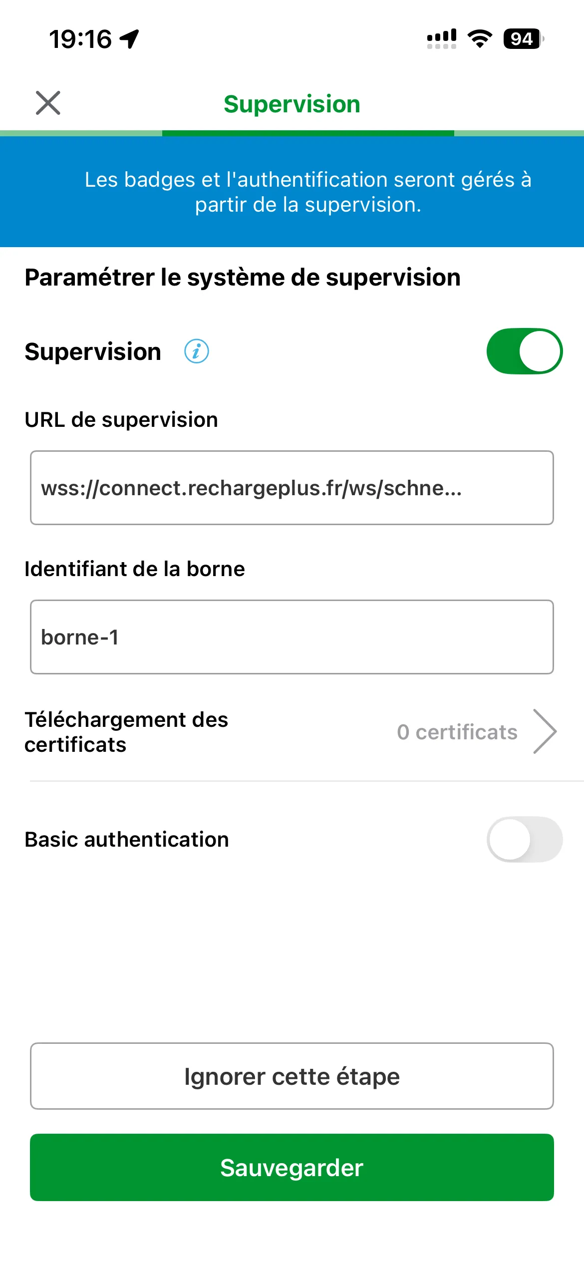 Connecter une borne Schneider Charge Pro à une supervision (OCPP)